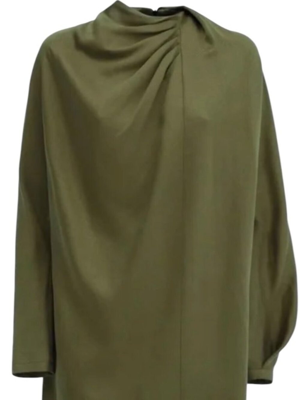 Julia Allert Olive Loose Fit Draped Mini Dress NWT XS Designer